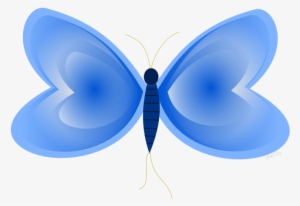 Você Pode Gostar Também, Destas Pngs - Borboleta Azul Claro Desenho #2905252