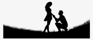 Couple, Silhouette, Love, Romance - Black And White Couple Silhouette #2906236