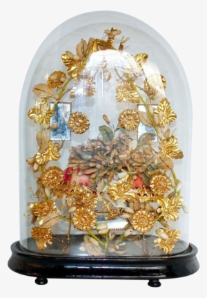 Exceptional Antique French Globe De Mariee Ormolu Wedding - Crystal #2908438