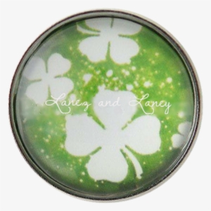 Shamrock Glass Dome Lg Snap - Four-leaf Clover #2908906