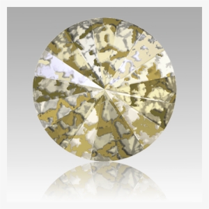 Crystal Gold Patina - Rivoli Swarovski Crystal White Patina #2909008