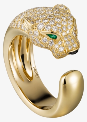 Panthère De Cartier Ringyellow Gold, Diamonds, Emeralds, - N4225000 #2909383