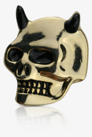 Gold Skull With Horns - Skull #2909953