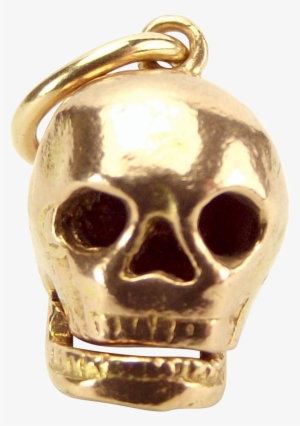 Vintage 9ct Gold Skull Opening Jaw Charm 1950's/60's - Skull #2909974
