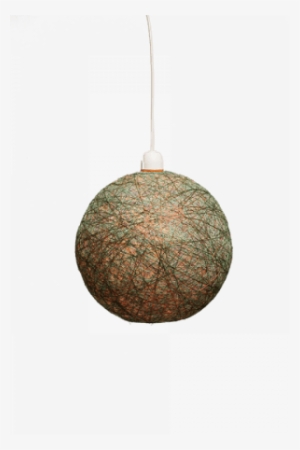 Round Hanging Lamp Green Color - Lampshade #2911590