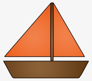 Sailboat Clipart Cute - Orange Sailboat Clipart - Free Transparent PNG ...