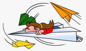 Flying Paper Airplane Clipart - Paper Airplane #2912272