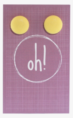 Yellow Button Earrings - Earring #2912435