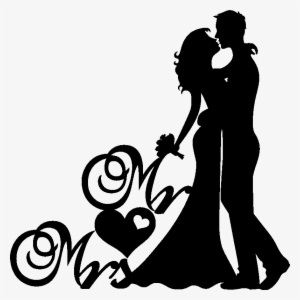 Sticker Mariage Mr Mrs Ambiance Sticker Kc 4346 - Mr & Mrs Silhouette #2913415