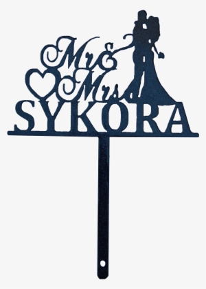 And Mrs - Wedding Cake Topper,mr And Mrs Cake Topper With Surname,heart #2913750