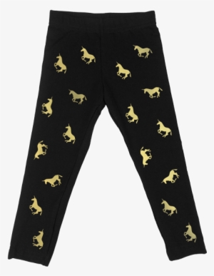 Unicorn Gold // Black Leggings - Portable Network Graphics #2914258