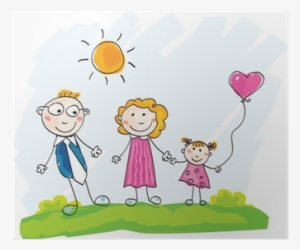 Vector Illustration Of Mother, Father And Child - Parents Day Clip Art #2915666