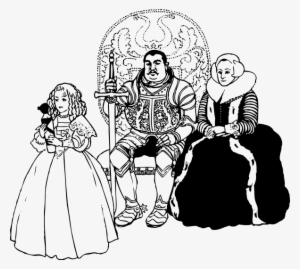 Free Vector The Knight Family Clip Art - King And Queen Outline #2915770