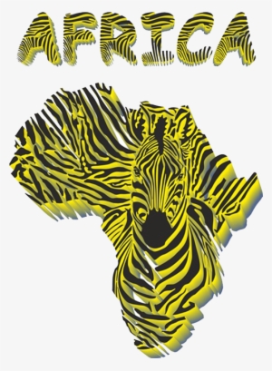 Picture Transparent Stock Giraffe Zebra Illustration - Zebra Africa Shaped Vinyl Sticker Wall Art, Black #2916350
