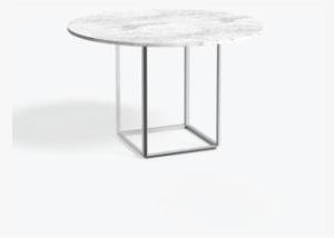 Florence Dining Table Metallic White Frame, White Carrera - Marble #2917603