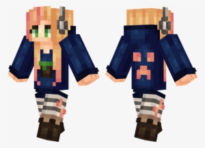 Gamer Girl - Anime Girl With Headphone Minecraft Skin #2918064