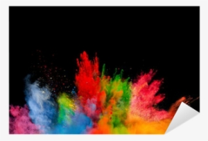 Colored Dust Explosion On Black Background Sticker - Risk Management Handbook: A Practical Guide #2920591