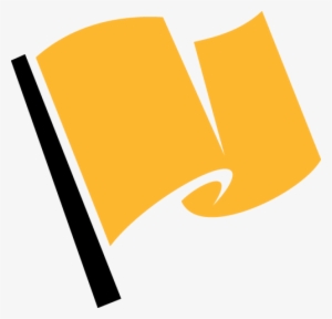 Racing Flag Clipart - Yellow Flag Clipart #2920693