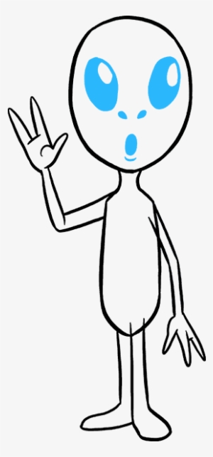 How To Draw An Alien Really Easy Drawing Tutorial Png - Drawing #2921138