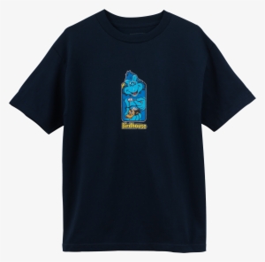 Birdhouse Old School T-shirt - Birdhouse Tony Hawk Old School Jaws Deck Navy Blue #2921159