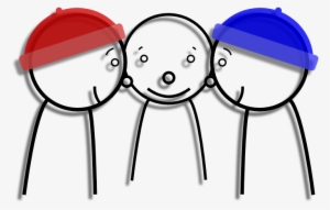 Three Men In Red And Blue Hats - 3 Hat Riddle #2921286