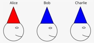 Alice With A Red Hat, And Bob And Charlie With Blue - Circle #2921340