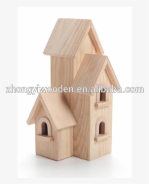 Unfinished High Quality Natural Handcraft Cute Mini - Darice 9166-54 Natural Wood Birdhouse Manhatton, 12-inch #2921361