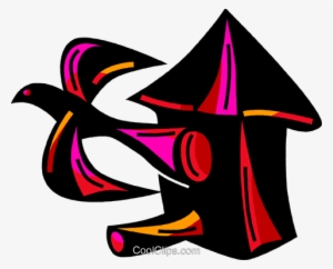 Bird Flying Out Of Birdhouse Royalty Free Vector Clip - Royalty-free #2921443