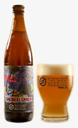 Theshopbeer Sacred Union Bottle And Glass - Beer Bottle #2921676