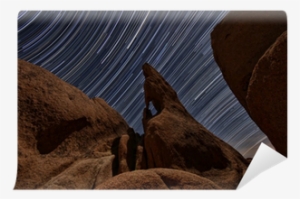 Night Star Trail Streaks Over The Rocks Of Joshua Tree - Night #2921722