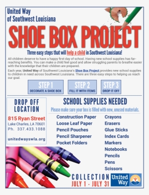 Shoe Box Project Flyer - United Way #2922187