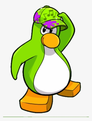 Green Music Splatter Hat Penguin - Adã©lie Penguin #2923791