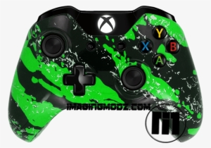 Green Splatter Xbox One Controller - Xbox One Controller #2923939