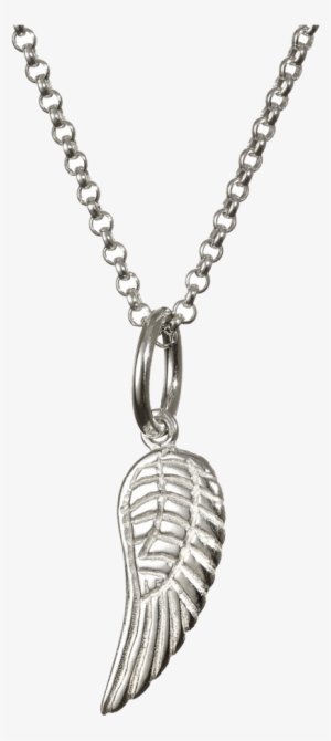 Memorial Necklace - Engraved Hand Or Footprint Necklace With Angel Wing #2924790