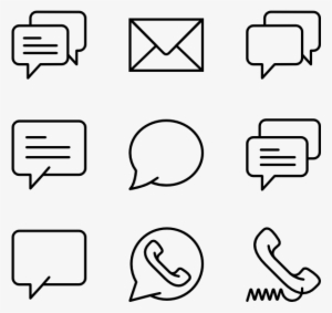 Dialogue Set - Speech Bubble Line Icon #2925733