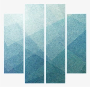 Quadríptico Fundo Azul Abstrato Com Quadrados De Pergaminho - Visual Arts #2926744