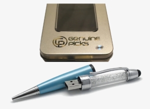Stylish Crystal Ballpoint Usb Pen With 16gb Flash Drive #2926951