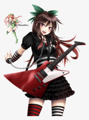 Go To Image - Guitar Anime Girl Png #2928739