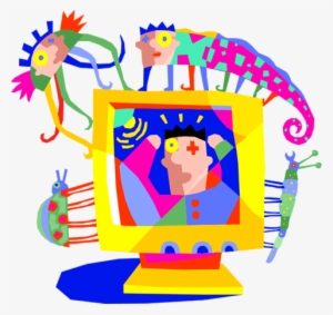 Computer Monitor With Insects On It Royalty Free Vector - H H Beam Elementary School #2930986