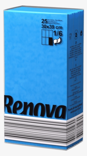 0000650 Blue Paper Napkins - Serviette De Table Renova Papier Rouge Lot De 25 #2933158