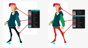 When You Modify The Colour Of An Existing Swatch, It - Character Colour Palette #2933159