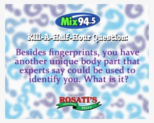 Besides Fingerprints, You Have Another Unique Body - Question Mark #2933575