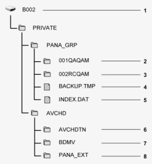 Example Of Folder Structure Of Sd Card - Panasonic Au-eva1 5.7k Super 35mm Cinema Camera #2933999
