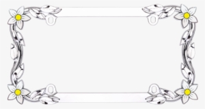Custom Flowers And Vine License Plate Frame - Cruiser Accessories 19130 Chrome 'daisy' License Frame #2934455