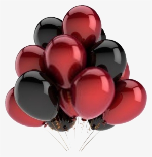 Balloons Red Black Redandblack Redandblackballoons - Black And Maroon Balloons #2934660