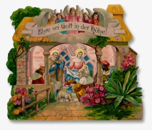 A Vintage Paper Nativity In Desperate Need Of Some #2934827