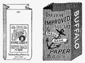 These Are Two Wonderful Paper Bag Digital Stamps With - Illustration #2934902