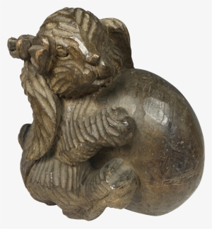 Vintage Carved Wood Paper Mache Rabbit Mold - Wood Carving #2935014