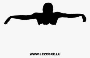 Swimmer Swimming Decal 2 Swimming Silhouette Png - Silhouette Sports Png Natation #2936405