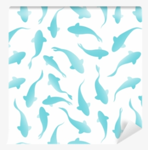 Seamless Pattern With Fish Silhouette Swimming On Light - Aquarell-blaues Fisch-muster Badematten #2936725 Seamless Pattern With Fish Silhouette Swimming On Light - Aquarell-blaues Fisch-muster Badematten #2936725